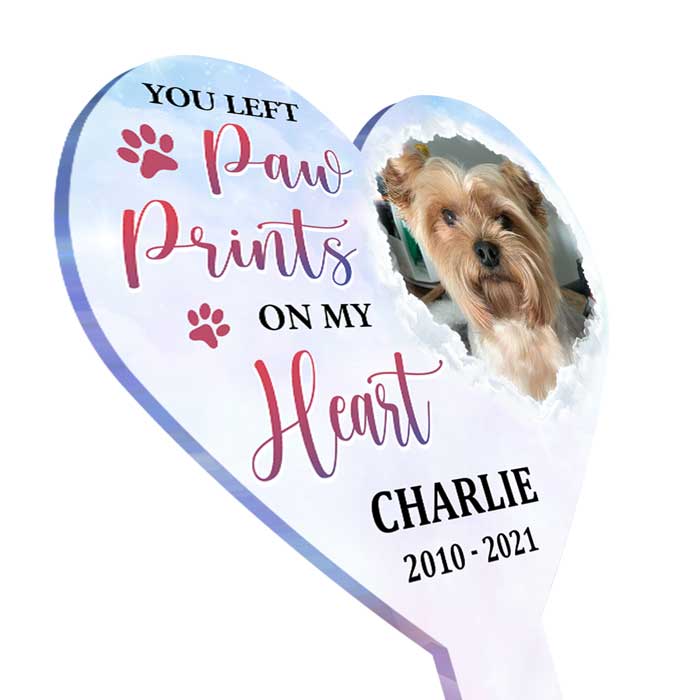 Custom Pet Photo Memorial Garden Decor - Personalized Acrylic Stake