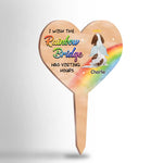 Custom Pet Name Rainbow Bridge Memorial Decor - Personalized Acrylic Stake