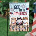 Custom Name Patriotic Cat Gifts for Pet Lovers - Personalized Flag