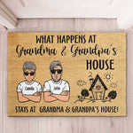 Custom Name Grandma Grandpa House Gifts for Grandkids - Personalized Doormat