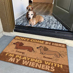 Custom Name Funny Dachshund Gifts for Dog Lovers - Personalized Doormat
