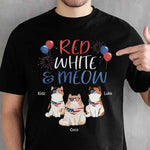 Custom Name Patriotic Cat Gifts for Cat Lovers - Personalized Apparel