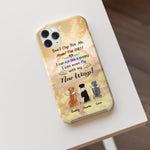 Custom Name Angel Wing Dog Memorial Gifts - Personalized Phone Case