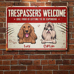 Custom Dog Name Warning Gifts for Dog Lovers - Personalized Metal Sign