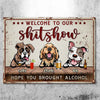Welcome To The Show - Gift For Dog Lovers - Personalized Metal Sign