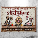 Custom Dog Name Funny Bar Sign Gifts for Dog Lovers - Personalized Metal Sign