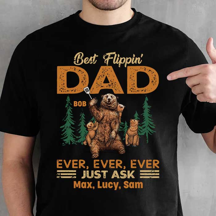 Best Flippin' Dad - Gift For Dads - Personalized Unisex T-Shirt
