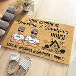 Custom Name Grandma Grandpa House Gifts for Grandkids - Personalized Doormat