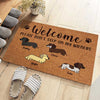 Welcome, Please Don't Step On My Wiener - Funny Personalized Decorative Mat, Doormat