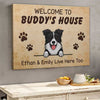 Welcome To The Dogs Home My Humans Live Here Too - Personalized Horizontal Canvas