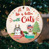 Tis The Season To Be Jolly - Personalized Custom Round Shaped Wood Christmas Ornament