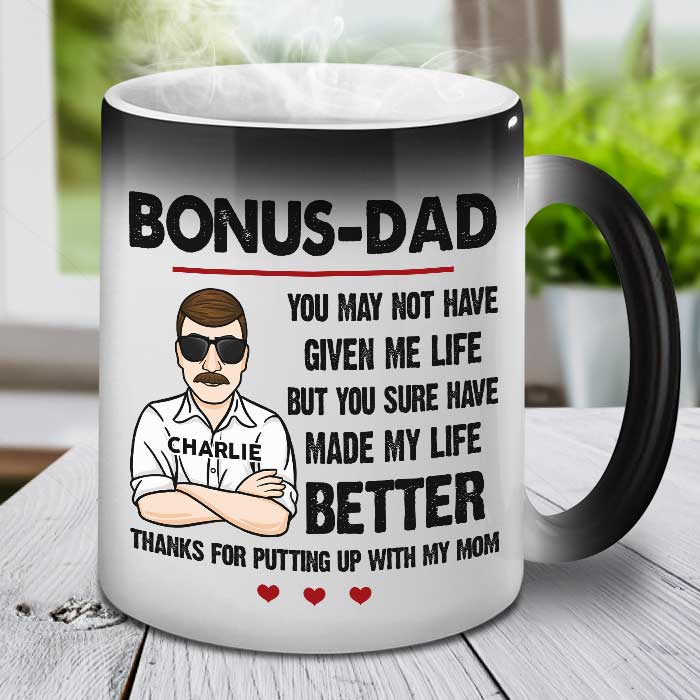 Custom Name Bonus Dad Gifts - Personalized Mugs