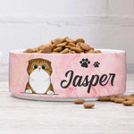 Custom Cat Name Gifts for Cat Lovers - Personalized Pet Bowl