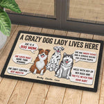 Custom Crazy Dog Lady Gifts for Dog Moms - Personalized Doormat