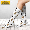 Color Upload Pet Image - Gift For Cat Lovers - Personalized Socks