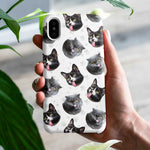 Funny Cat Face Pattern Phone Case for Cat Lovers