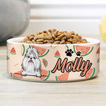 Custom Name Watermelon Dog Gifts for Pet Lovers - Personalized Pet Bowl