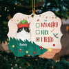 On The Naughty List, We Regret Nothing - Personalized Custom Benelux Shaped Wood Christmas Ornament - Upload Image, Gift For Pet Lovers, Christmas New Arrival Gift