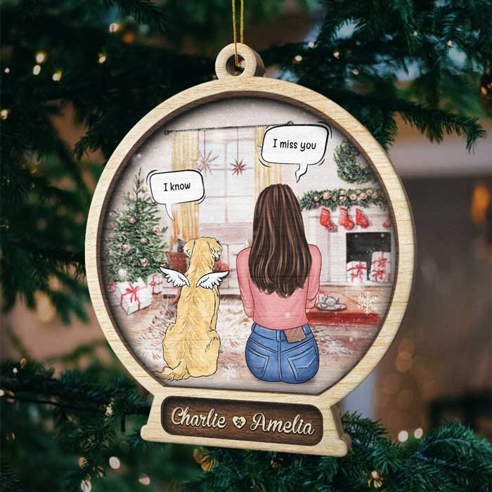 Memorial Snowball - Christmas Is On Its Way - Personalized Custom Snow Globe Shaped Wood Christmas Ornament