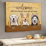 Custom Name Dog Beer Gifts for Dog Lovers - Personalized Canvas