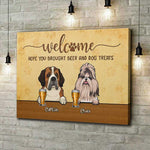 Custom Name Dog Beer Gifts for Dog Lovers - Personalized Canvas