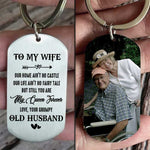 Custom Photo Gifts for Wife from Her Grumpy Old Husband - Personalized Keychain