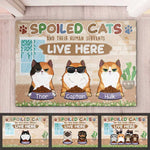 Custom Name Spoiled Cat Gifts for Cat Lovers - Personalized Doormat