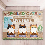 Custom Name Spoiled Cat Gifts for Cat Lovers - Personalized Doormat