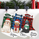 Custom Name Christmas Pet Gifts for Cat and Dog Lovers - Personalized Christmas Stocking