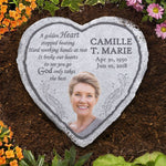 Custom Photo Memorial Garden Decor - Personalized Memorial Stone