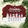 Grandkids Make Life More Grand - Personalized Custom Benelux Shaped Wood Christmas Ornament - Gift For Grandparents, Christmas Gift