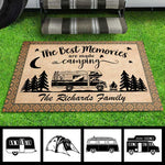 Custom Family Camping Gifts for Campers - Personalized Doormat
