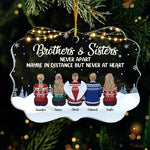 Custom Name Brothers and Sisters Christmas Gifts - Personalized Ornament