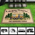 Custom Name Camping RV Family Gifts - Personalized Doormat