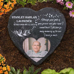 Custom Photo Memorial Garden Tribute - Personalized Memorial Stone