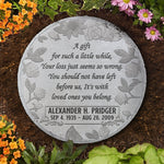 Custom Name Memorial Garden Tribute - Personalized Memorial Stone