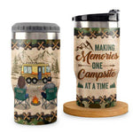 Custom Name Camping Couple Gifts - Personalized Can Cooler