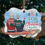 Custom Name Anniversary Christmas Couple Gifts - Personalized Ornament