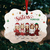 We're Besties Forever - Bestie Personalized Custom Ornament - Aluminum Benelux Shaped - Christmas Gift For Best Friends, BFF, Sisters