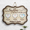 Together Built A Life We Loved - Personalized Shaped Wood Sign - Gift For Couples, Husband Wife