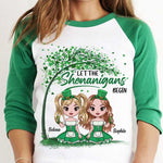 Custom Name St. Patrick's Day Shenanigans Gifts - Personalized Raglan Shirt