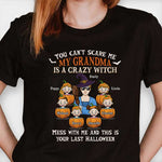 Custom Name Crazy Grandma Halloween Gifts - Personalized Apparel