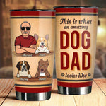 Custom Name Dog Dad Gifts for Men - Personalized Tumbler