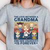 The Love Between A Grandma & Her Grandkids - Personalized Unisex T-shirt, Hoodie, Sweatshirt - Gift For Grandma, Grandparents