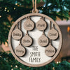 Family Is The Best Part Of Christmas - Personalized Custom Round Shaped 2 Layered Wood Christmas Ornament - Gift For Family Member, Christmas Gift