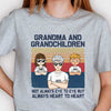 Not Always Eye To Eye But Always Heart To Heart - Personalized Unisex T-shirt, Hoodie, Sweatshirt - Gift For Grandma, Grandparents