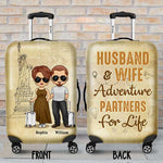 Custom Name Husband Wife Travel Gifts - Personalized Luggage Cover