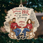 Custom Name Funny Anniversary Gifts for Couples - Personalized Ornament