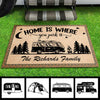 Home Is Where You Park It - Personalized Decorative Mat