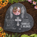 Custom Photo Memorial Angel Decor - Personalized Memorial Stone